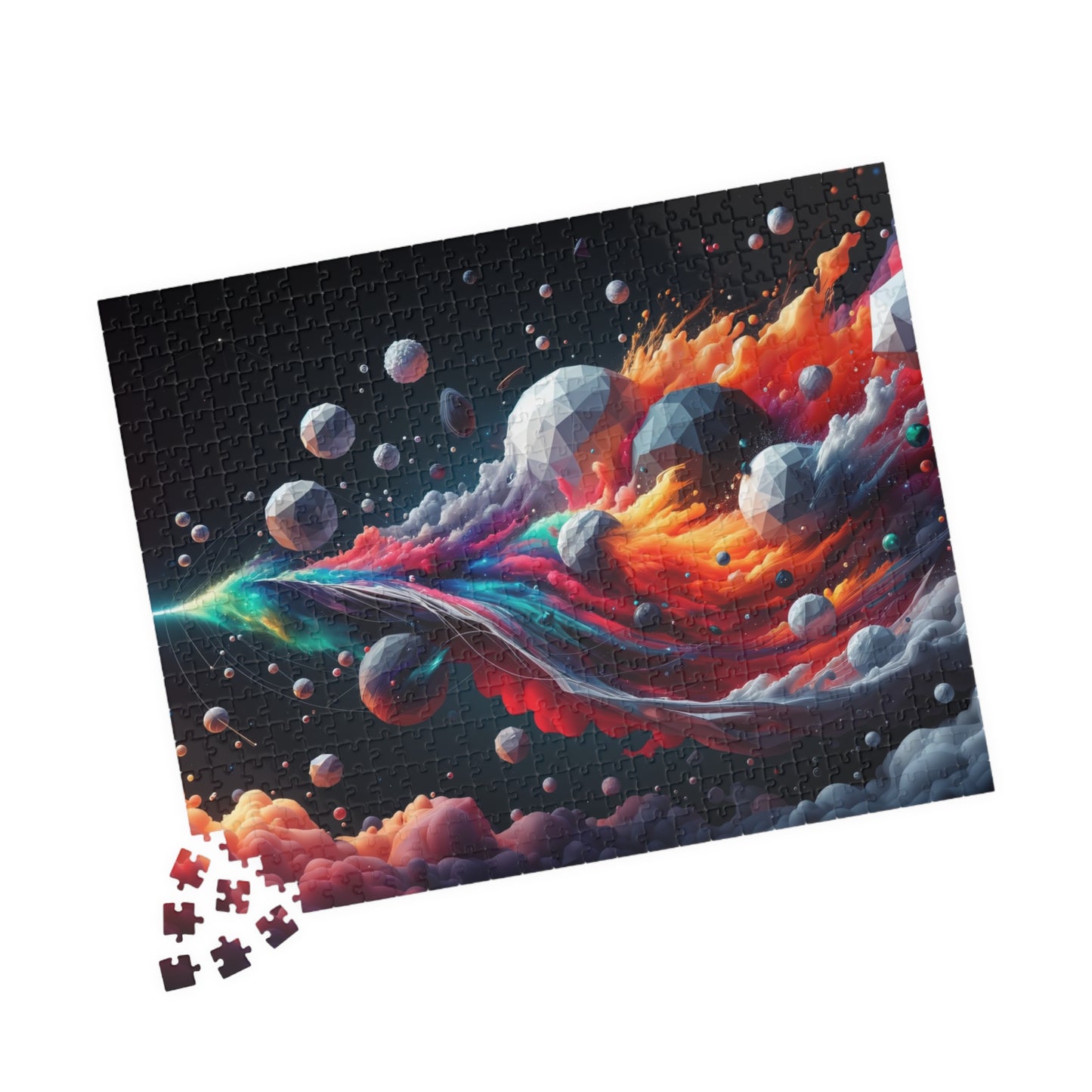 Cosmic Wave Puzzle - Flowing Energy Patterns