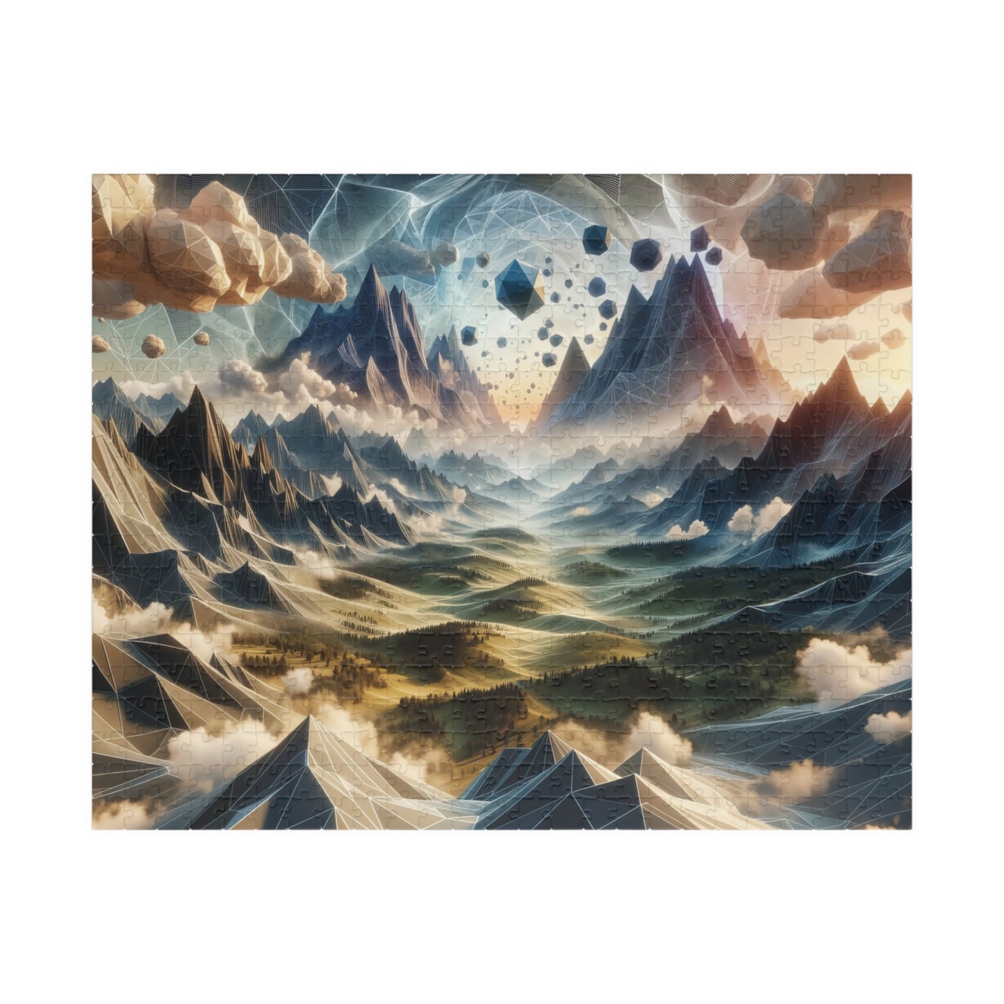 Spiral Cosmos Puzzle - Geometric Galaxy Swirl