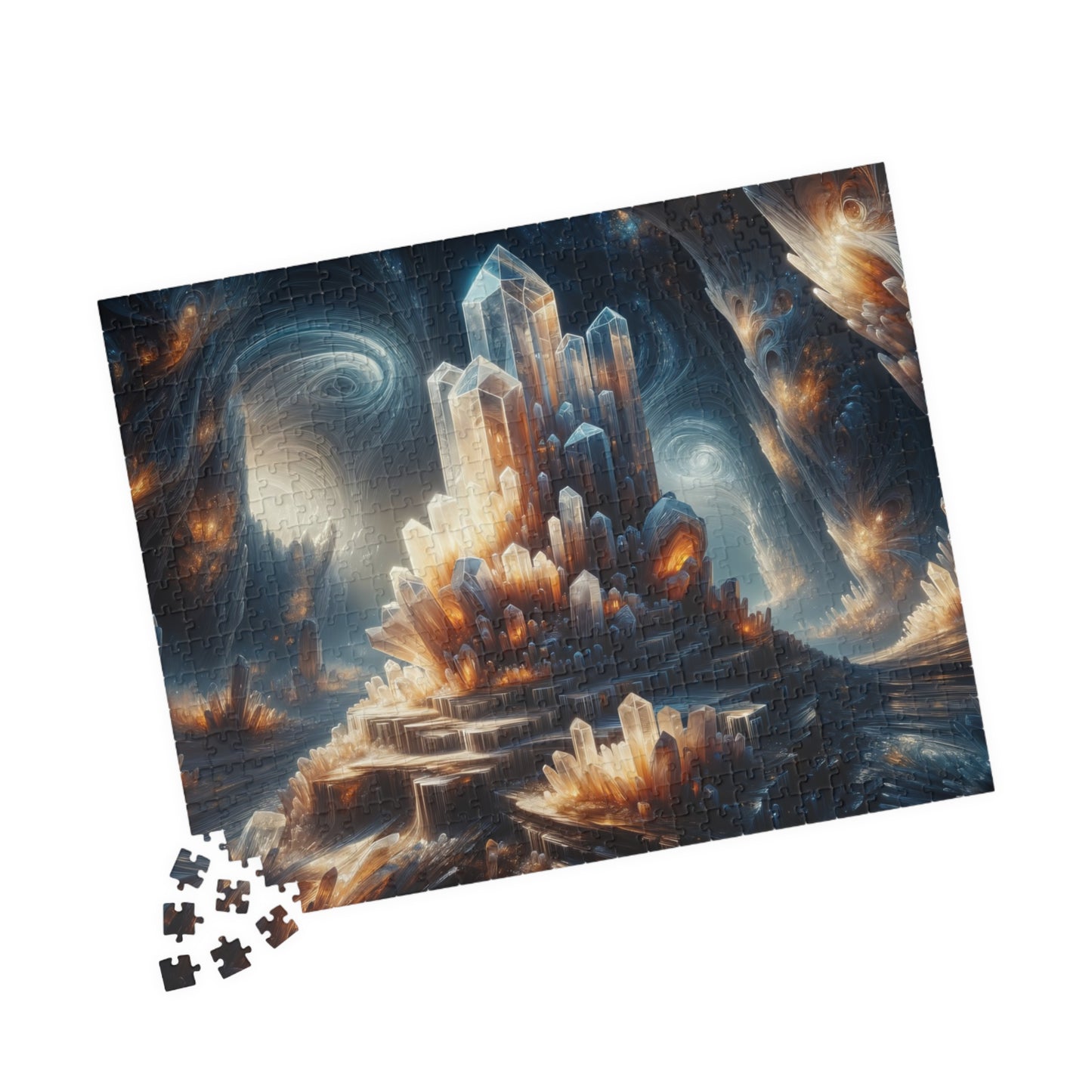 Crystal Nexus Puzzle - Glowing Formations with Energy Flows