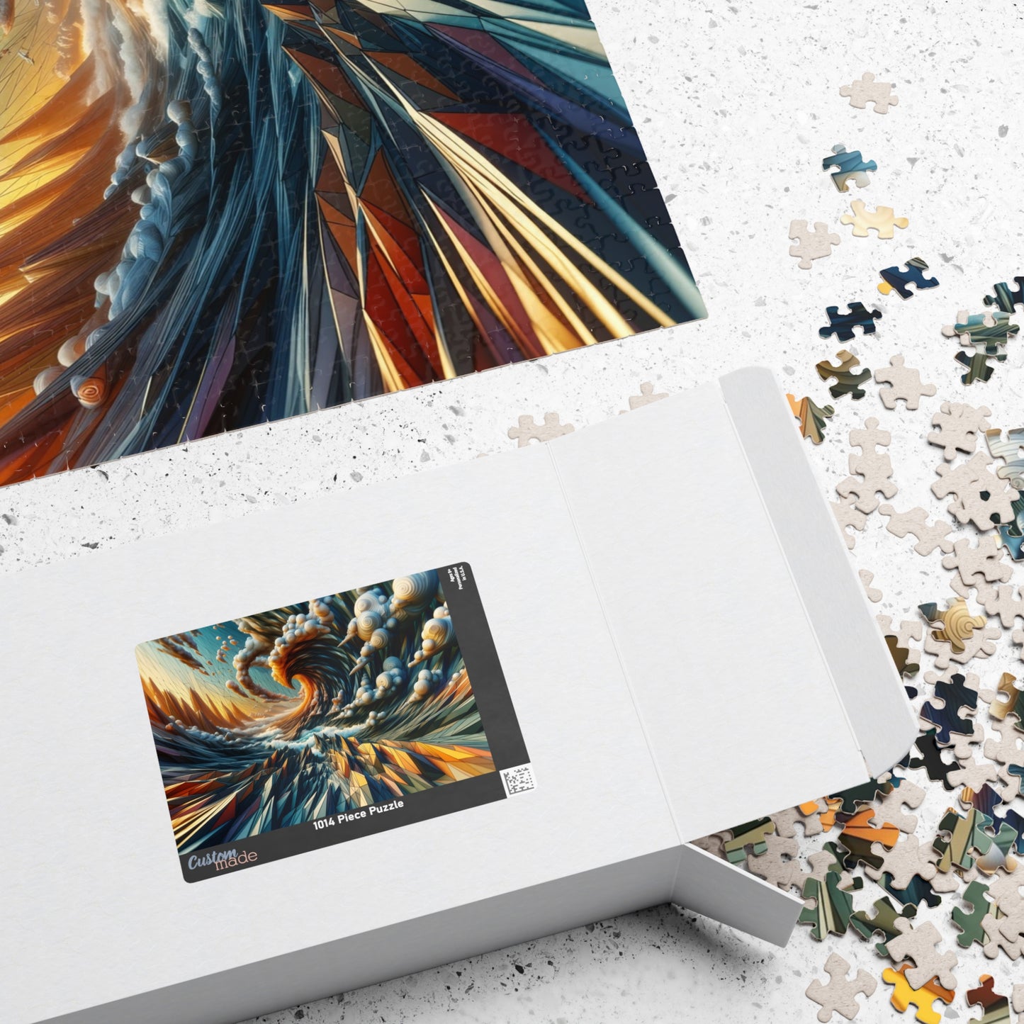Nautilus Wave Puzzle - Spiral Ocean Vortex with Flowing Patterns