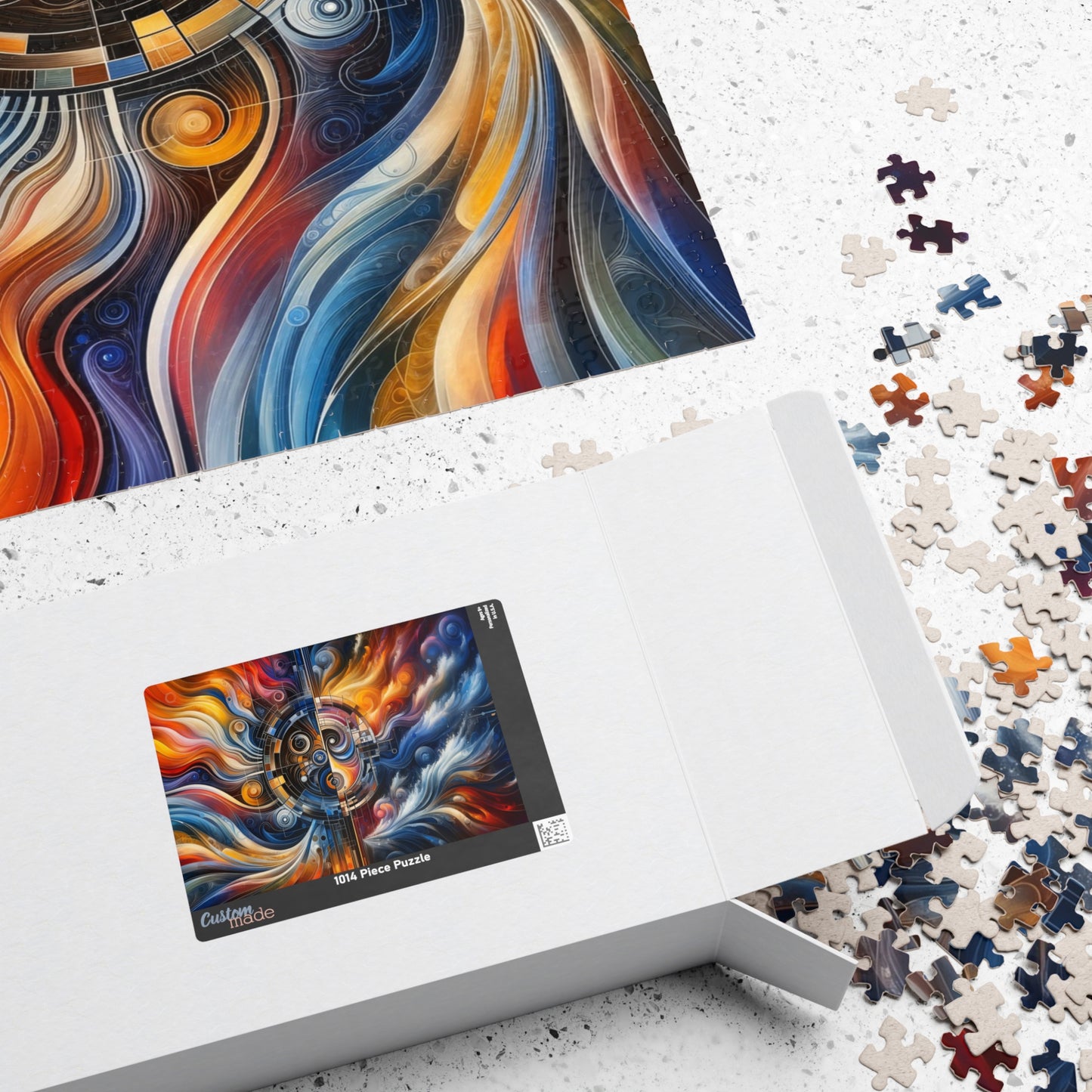 Chromatic Symphony Puzzle - Abstract Swirling Patterns