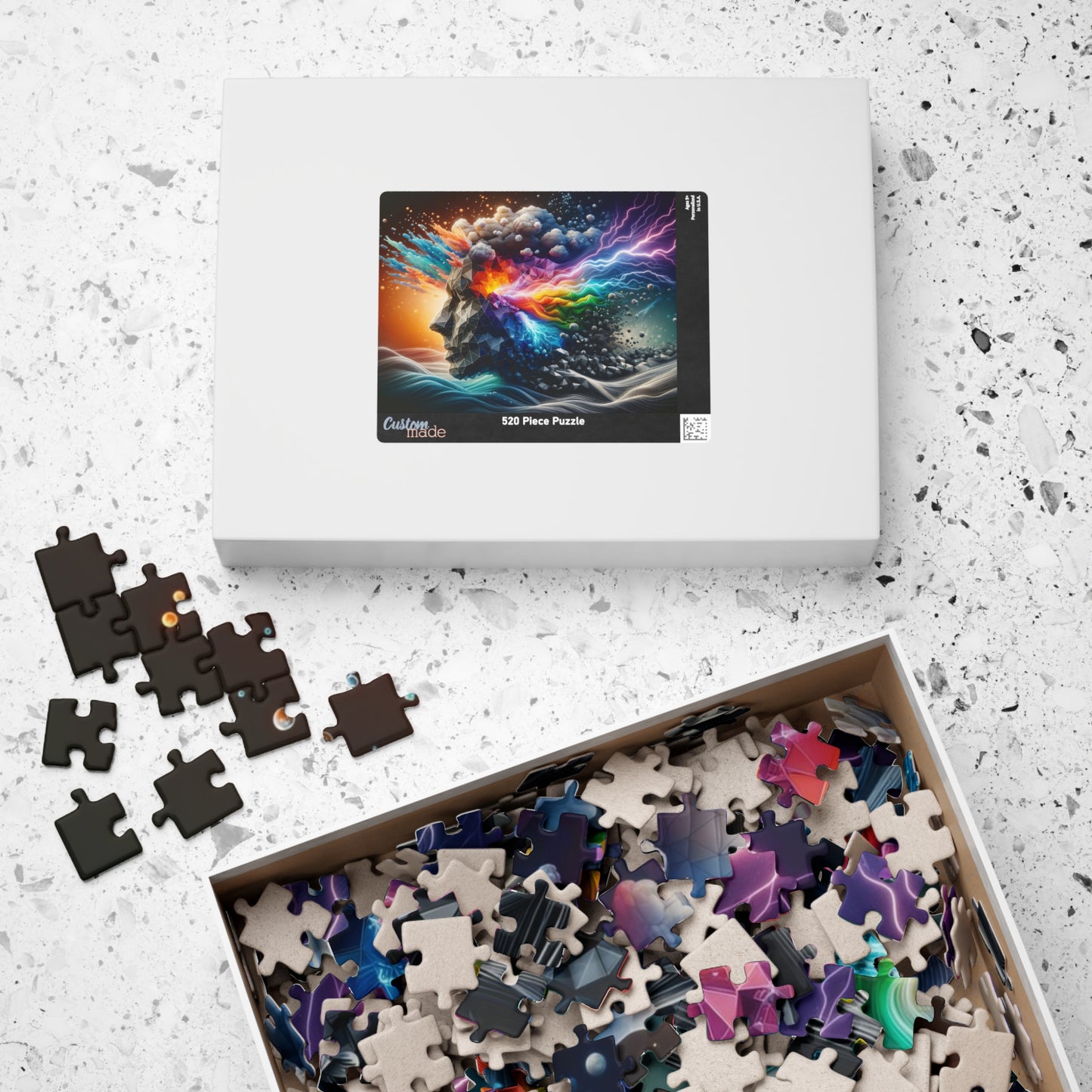 Cubist Awakening Puzzle - Geometric Face Transformation