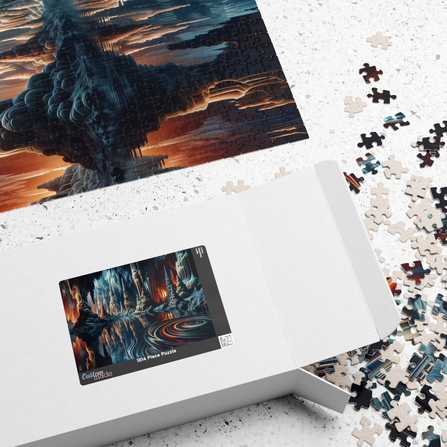 Cavern of Wonders Puzzle - Underground Lake with Swirling Patterns