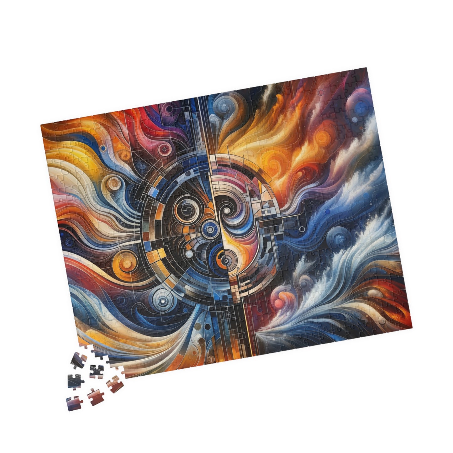 Chromatic Symphony Puzzle - Abstract Swirling Patterns