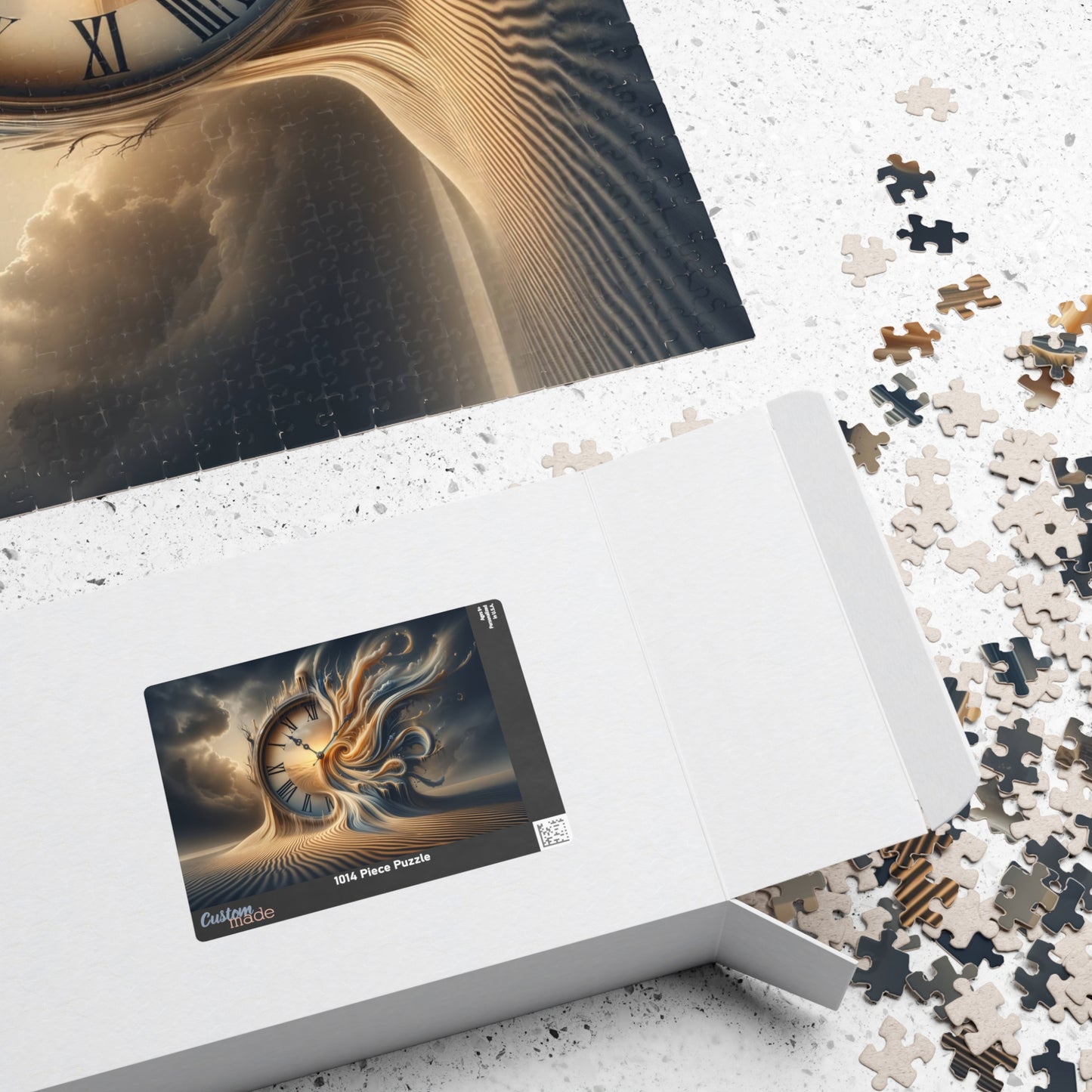 Chronos Unbound Puzzle - Melting Clock in Desert Landscape
