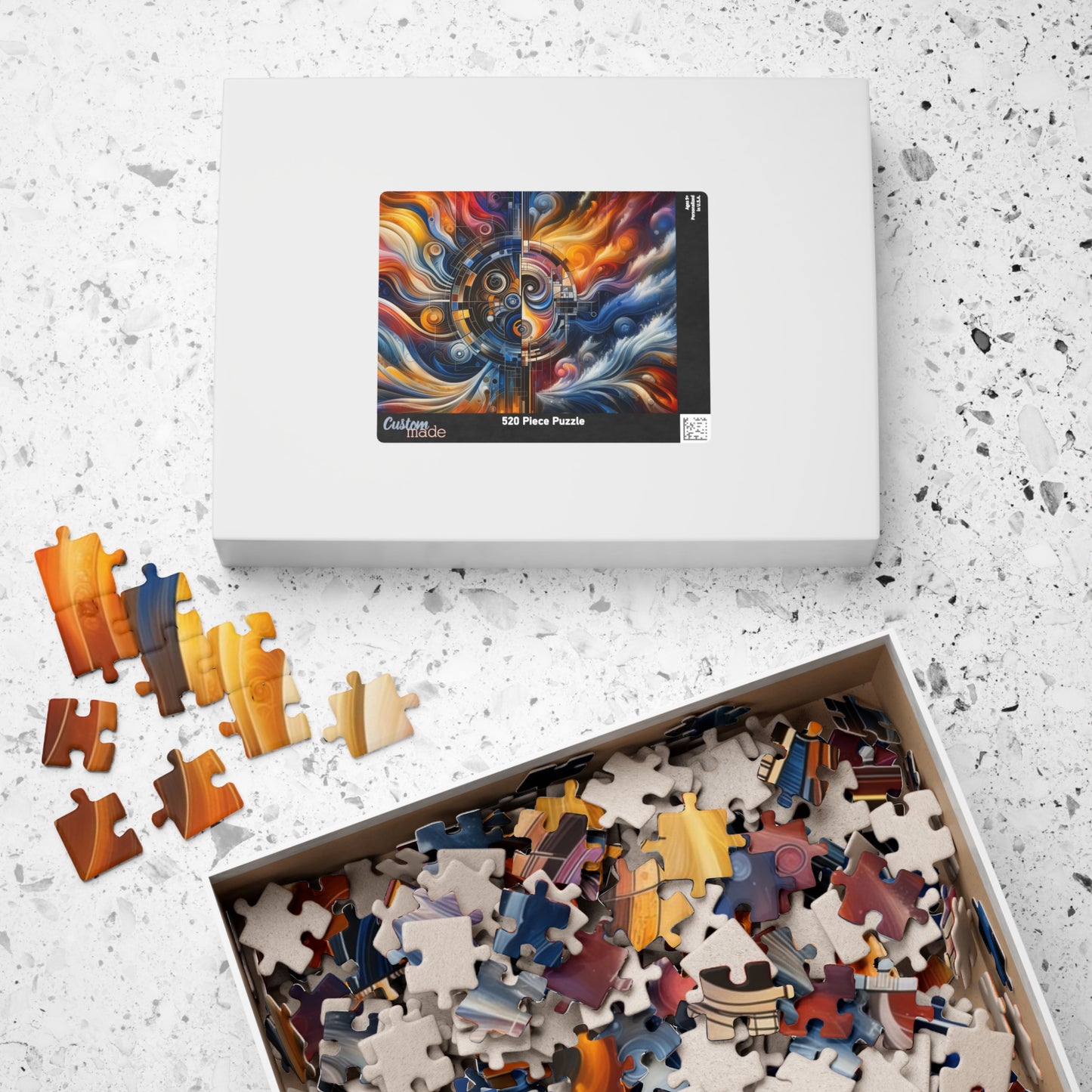 Chromatic Symphony Puzzle - Abstract Swirling Patterns