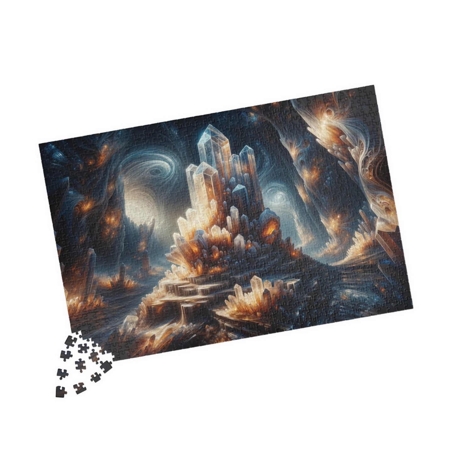 Crystal Nexus Puzzle - Glowing Formations with Energy Flows