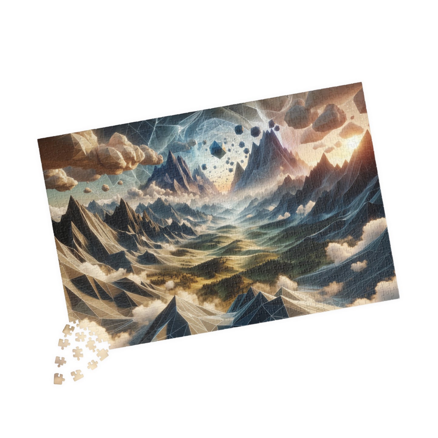 Spiral Cosmos Puzzle - Geometric Galaxy Swirl