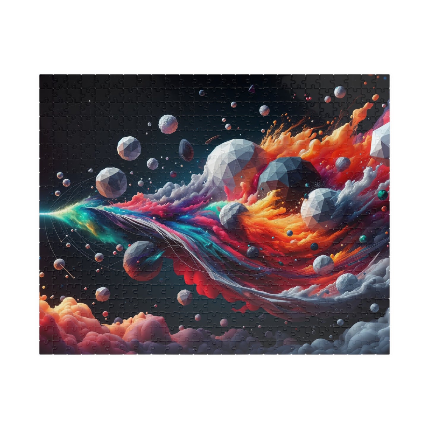 Cosmic Wave Puzzle - Flowing Energy Patterns