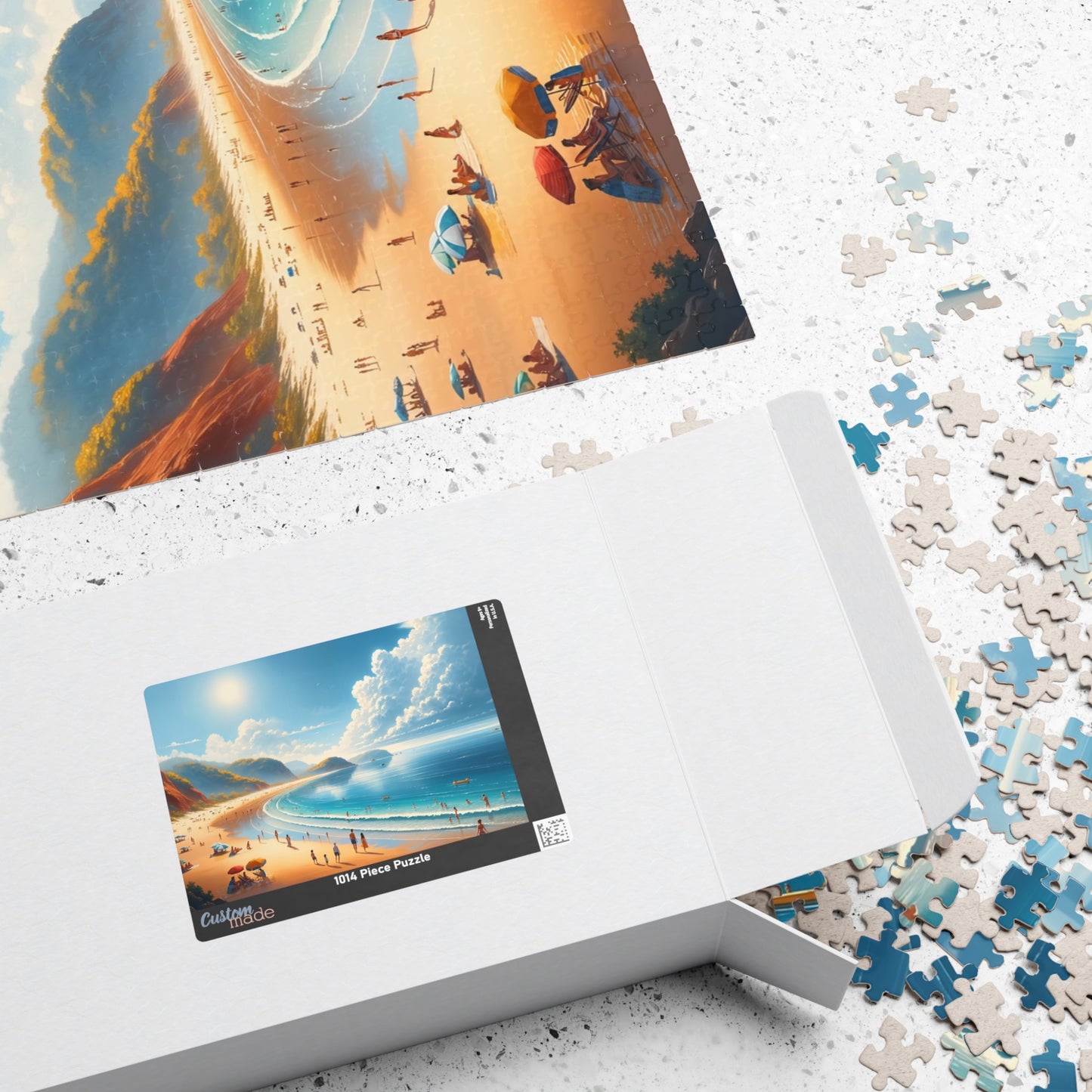 Coastal Paradise Puzzle - Turquoise Waters Crescent Beach