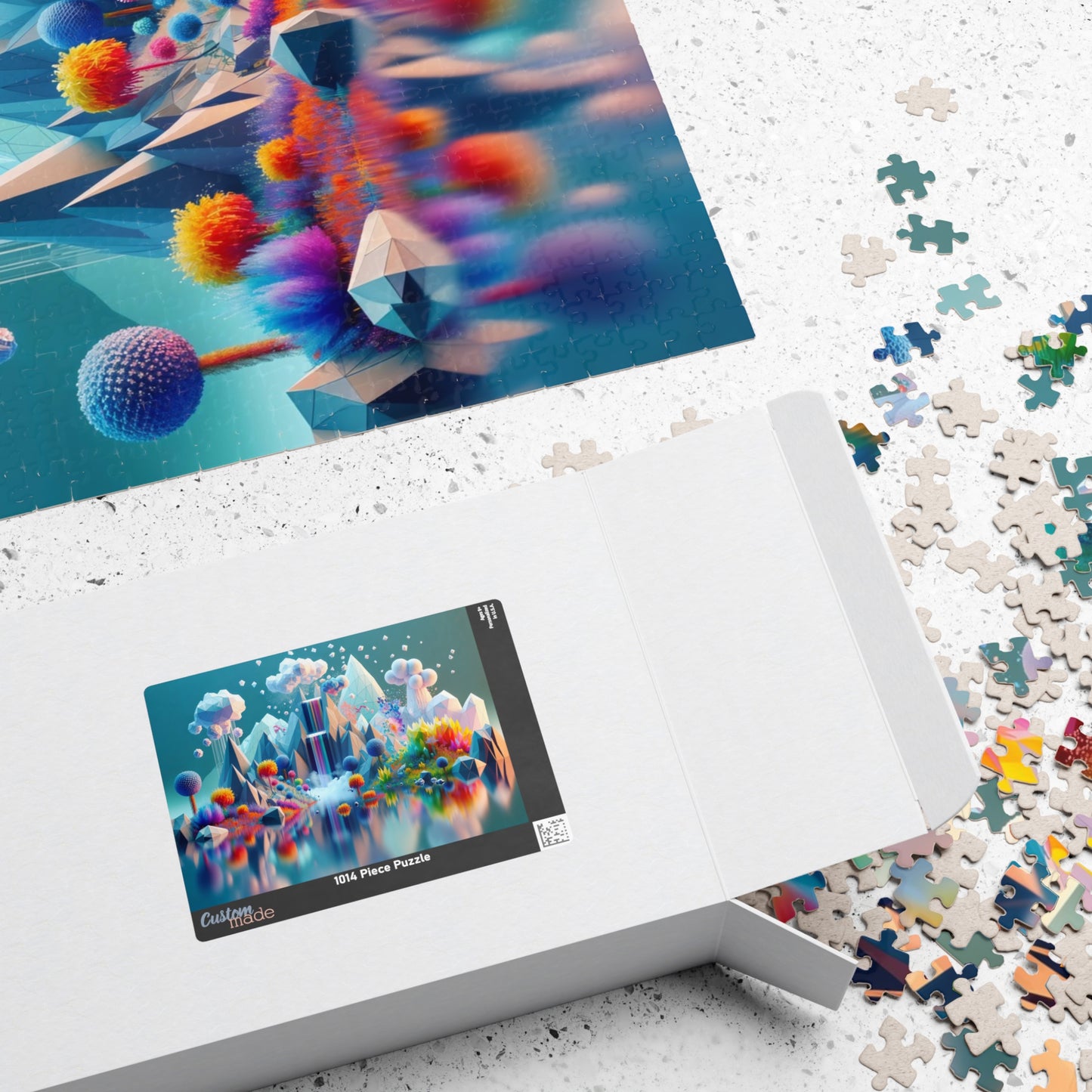 Harmonic Duality Puzzle - Abstract Fluid Meets Geometric Art