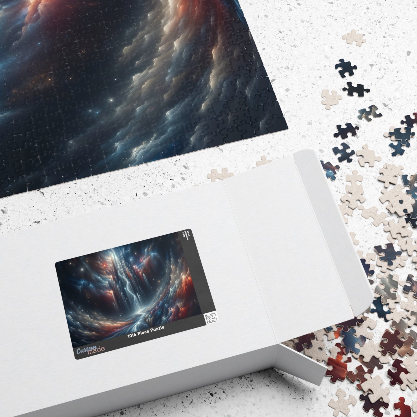 Cosmic Waterfall Puzzle - Energy Stream Through Nebula Space