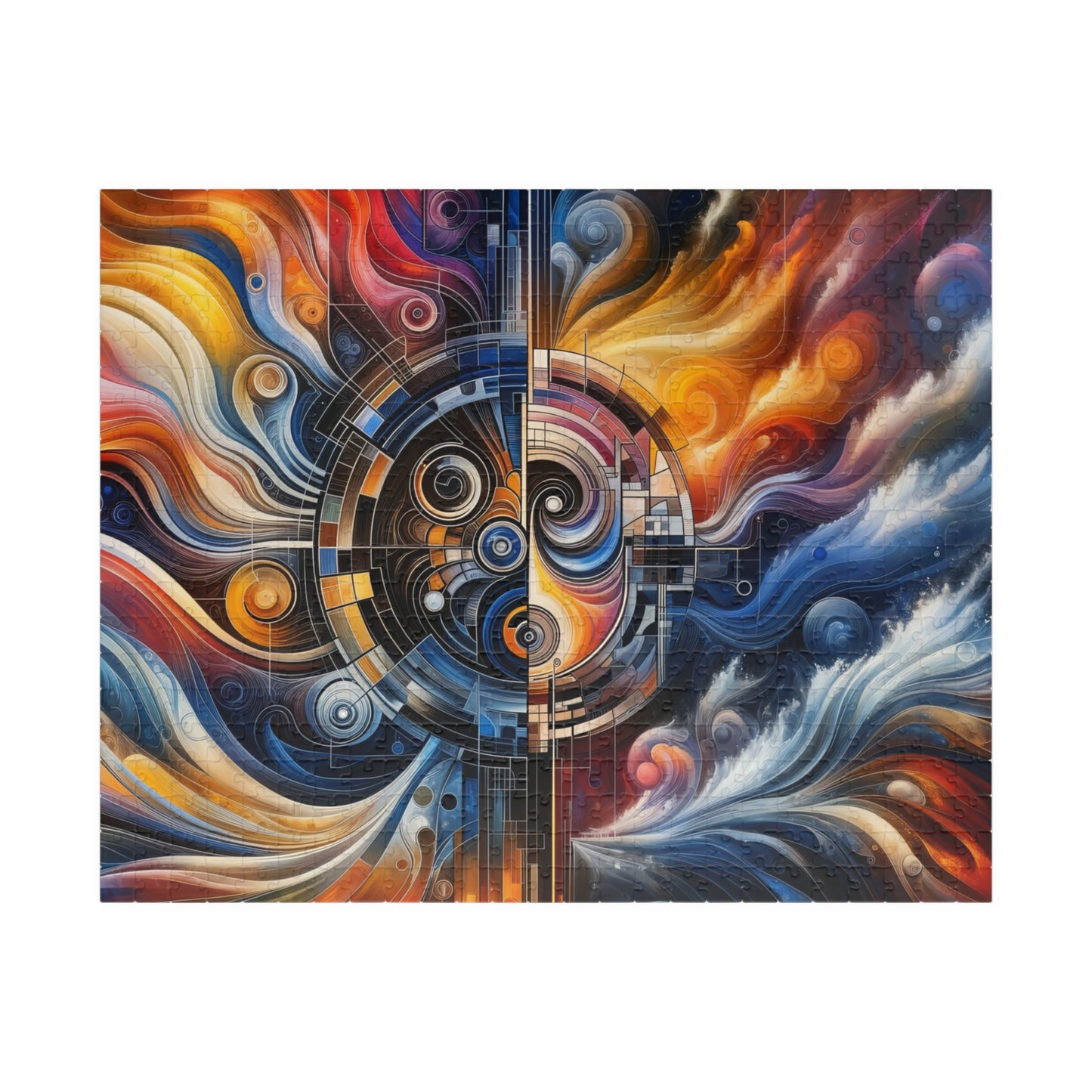 Chromatic Symphony Puzzle - Abstract Swirling Patterns