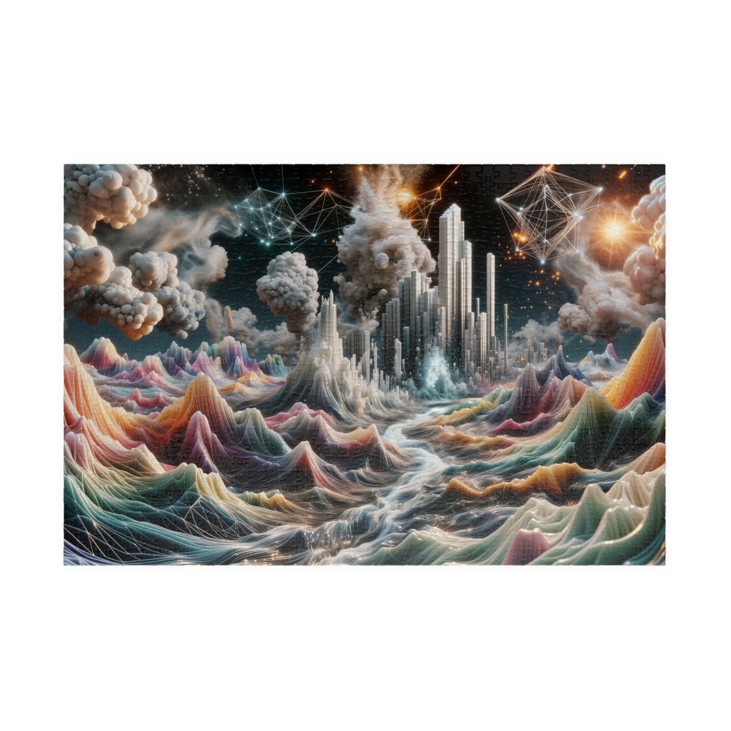 Crystalline Metropolis Puzzle - Fantasy City Rising