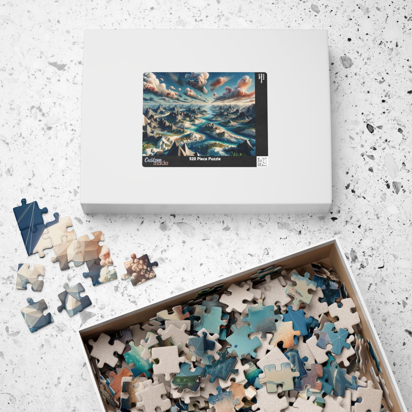 Polygon Paradise Puzzle - Geometric Mountain Valley