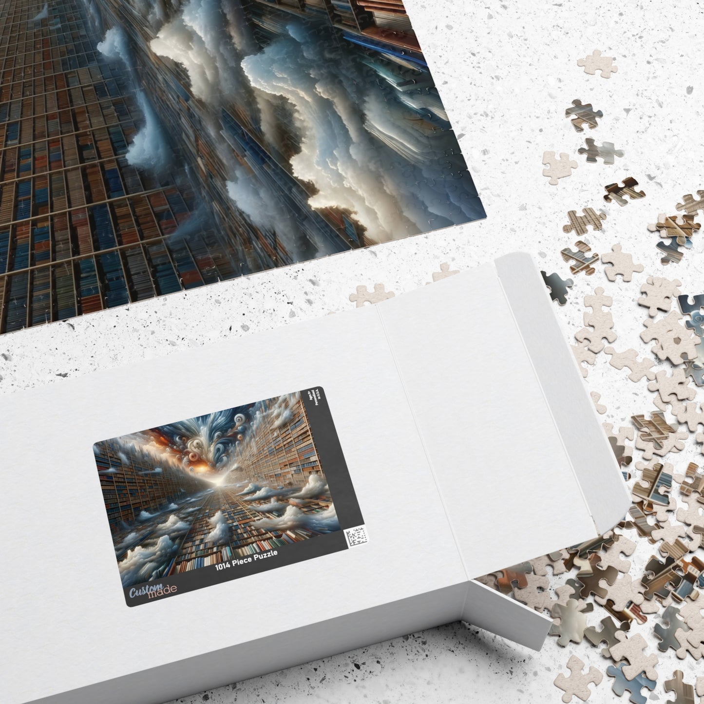Infinite Library Puzzle - Books Transforming into Cosmic Energy