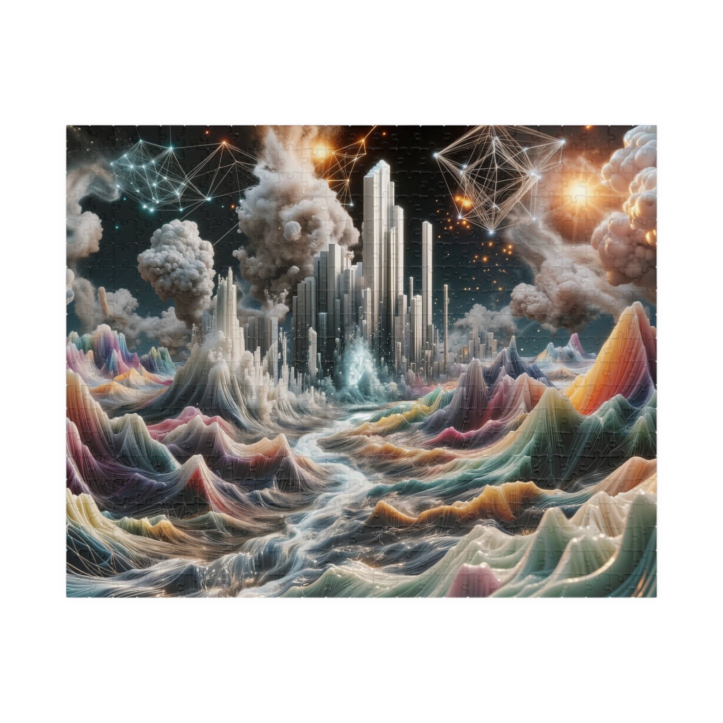 Crystalline Metropolis Puzzle - Fantasy City Rising