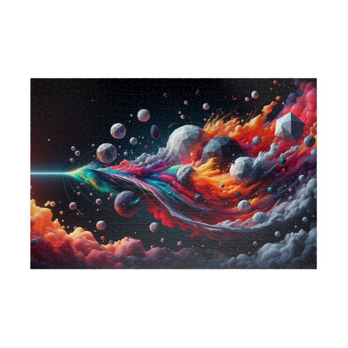 Cosmic Wave Puzzle - Flowing Energy Patterns