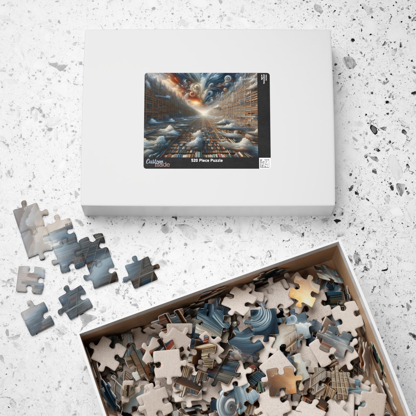 Infinite Library Puzzle - Books Transforming into Cosmic Energy