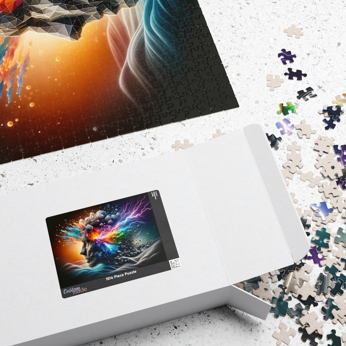 Cubist Awakening Puzzle - Geometric Face Transformation