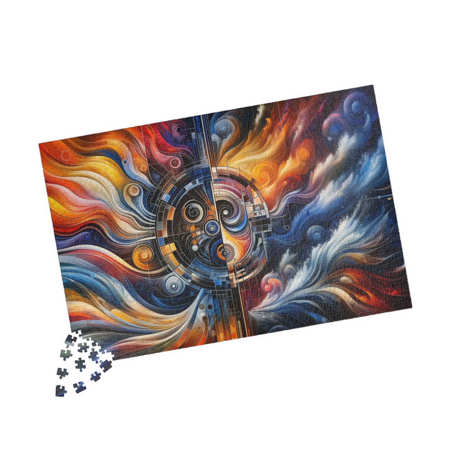 Chromatic Symphony Puzzle - Abstract Swirling Patterns