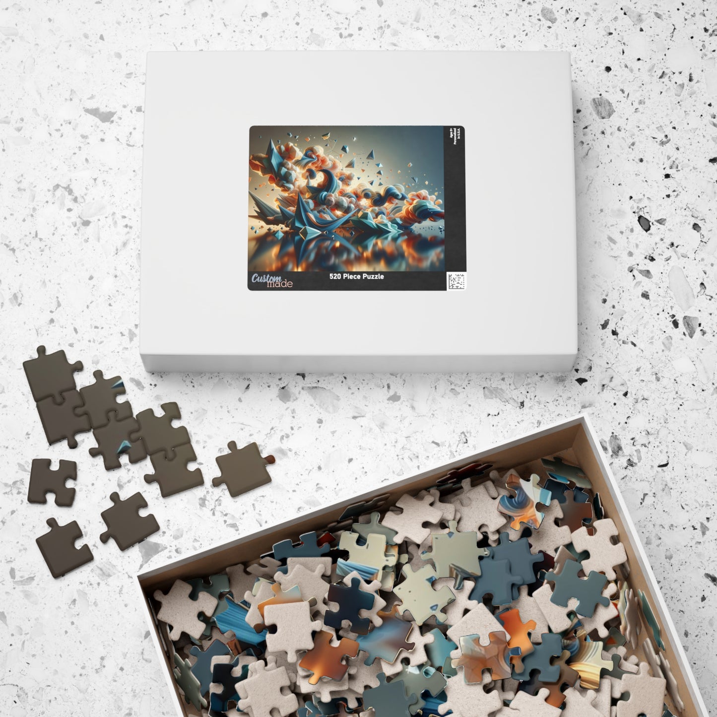 Cubic Genesis Puzzle - Explosive Geometric Architecture
