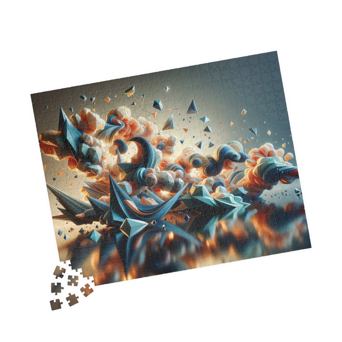 Cubic Genesis Puzzle - Explosive Geometric Architecture