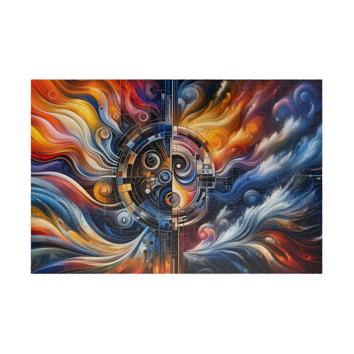 Chromatic Symphony Puzzle - Abstract Swirling Patterns