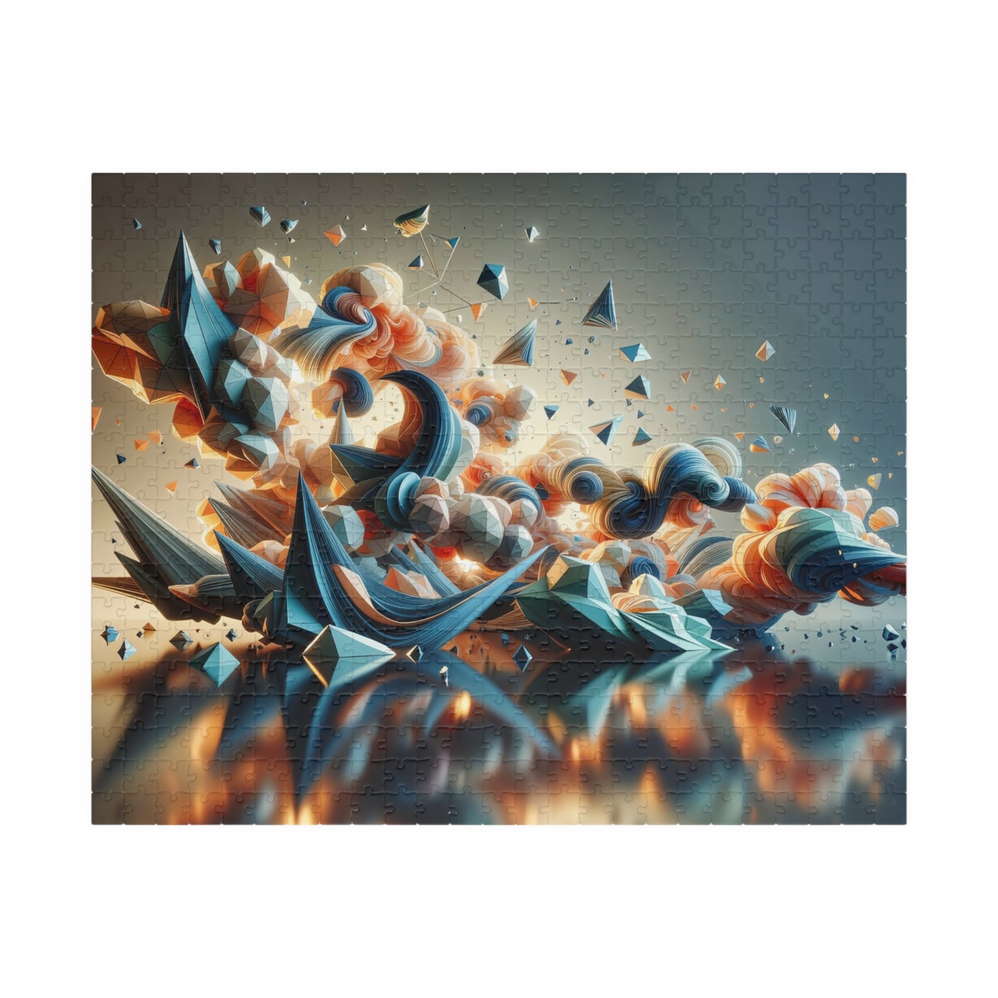 Cubic Genesis Puzzle - Explosive Geometric Architecture