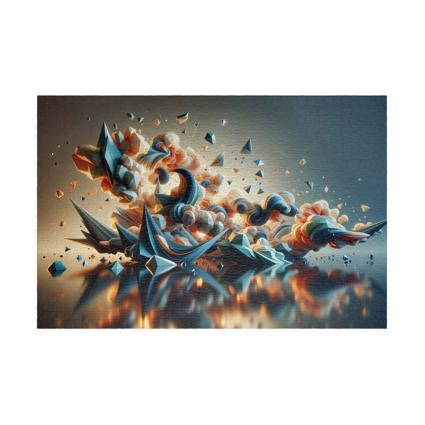 Cubic Genesis Puzzle - Explosive Geometric Architecture