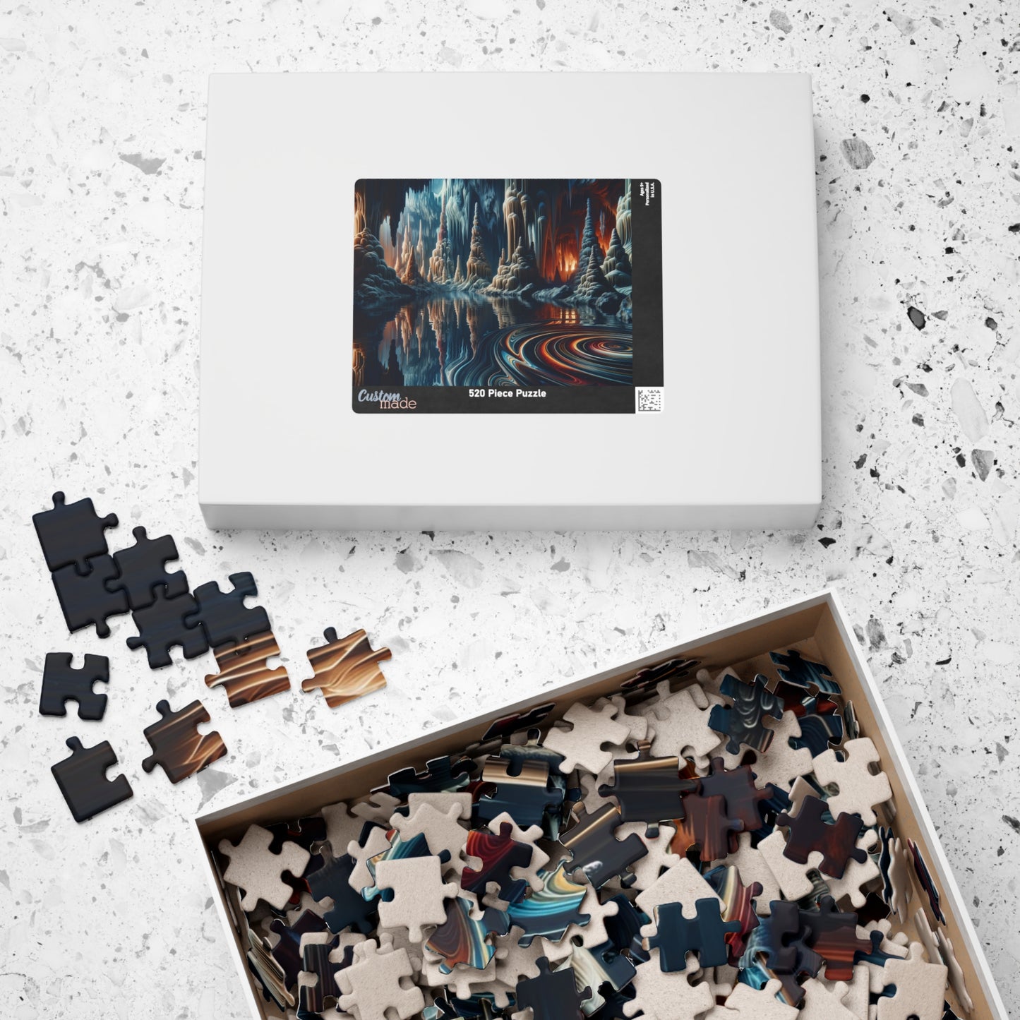 Cavern of Wonders Puzzle - Underground Lake with Swirling Patterns