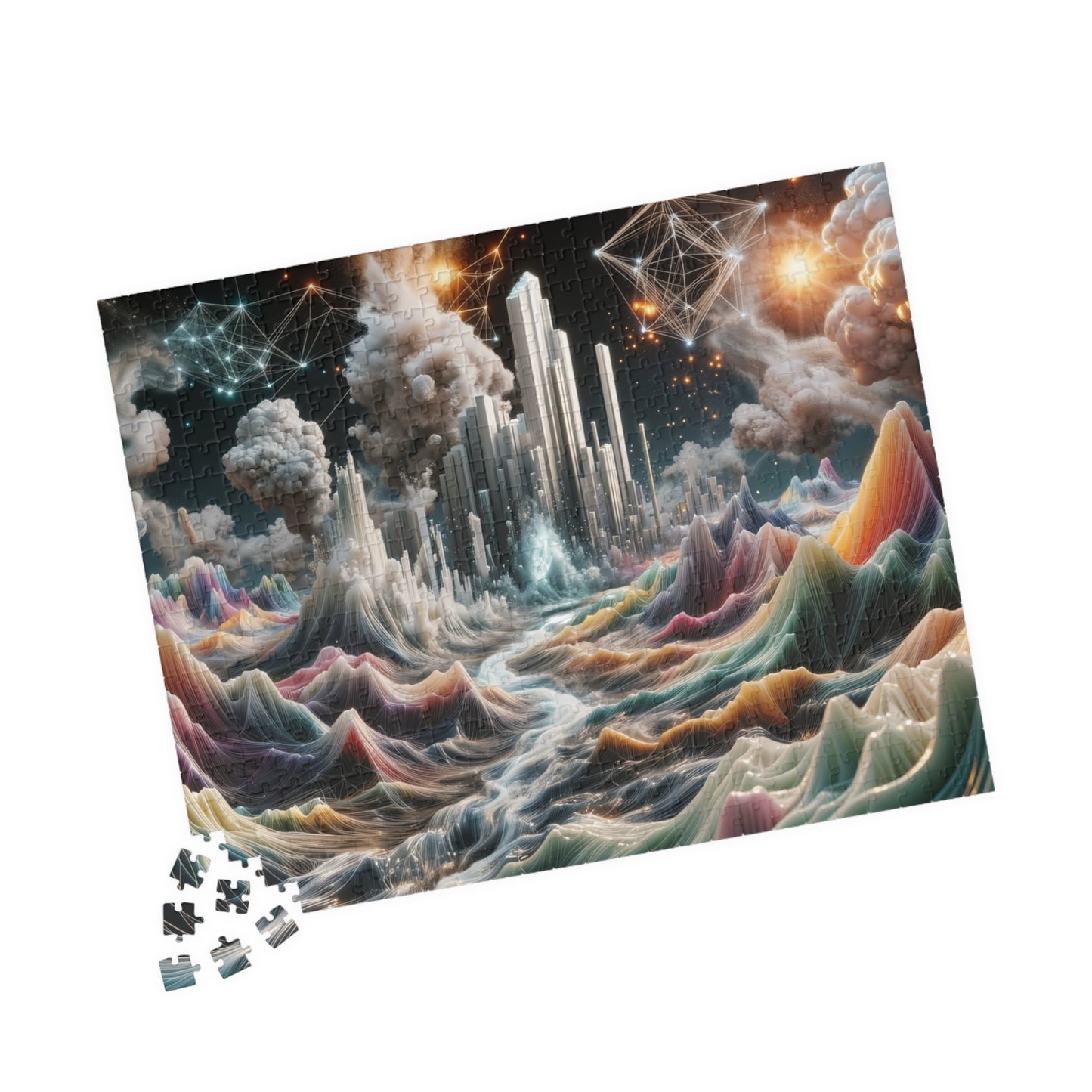 Crystalline Metropolis Puzzle - Fantasy City Rising