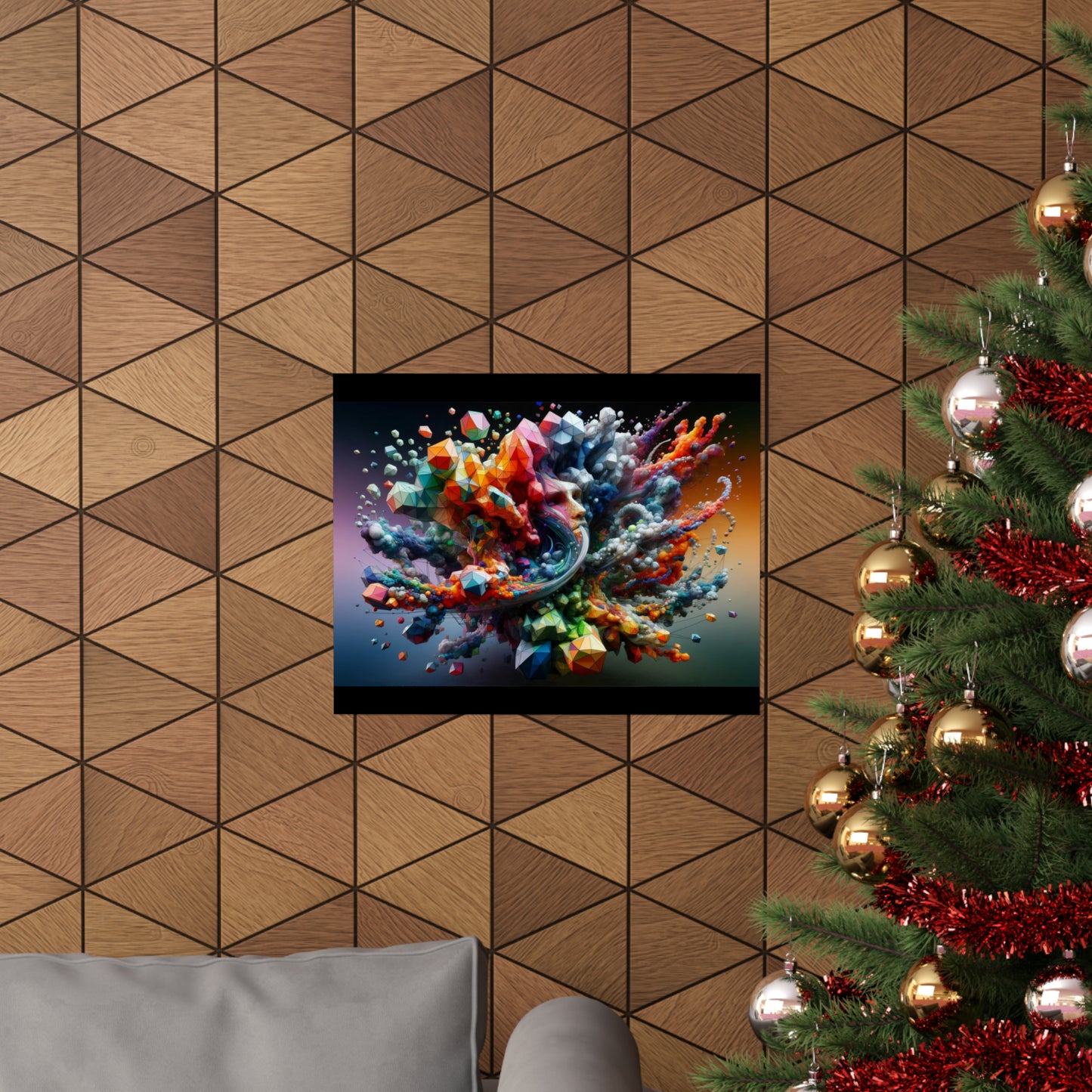 Geometric and Organic Abstract Fusion, Matte Horizontal Posters DAS01_0368