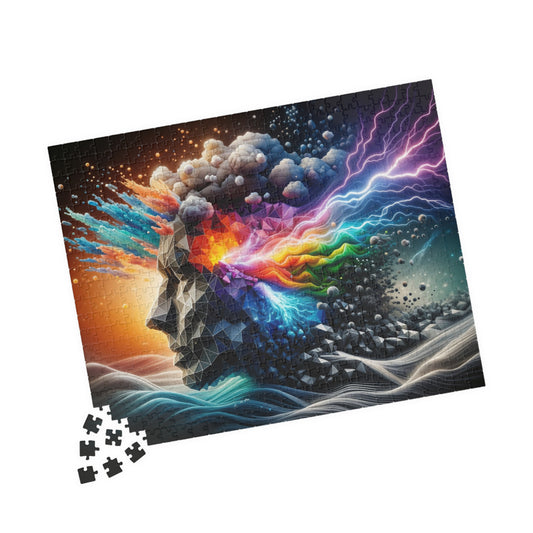 Cubist Awakening Puzzle - Geometric Face Transformation