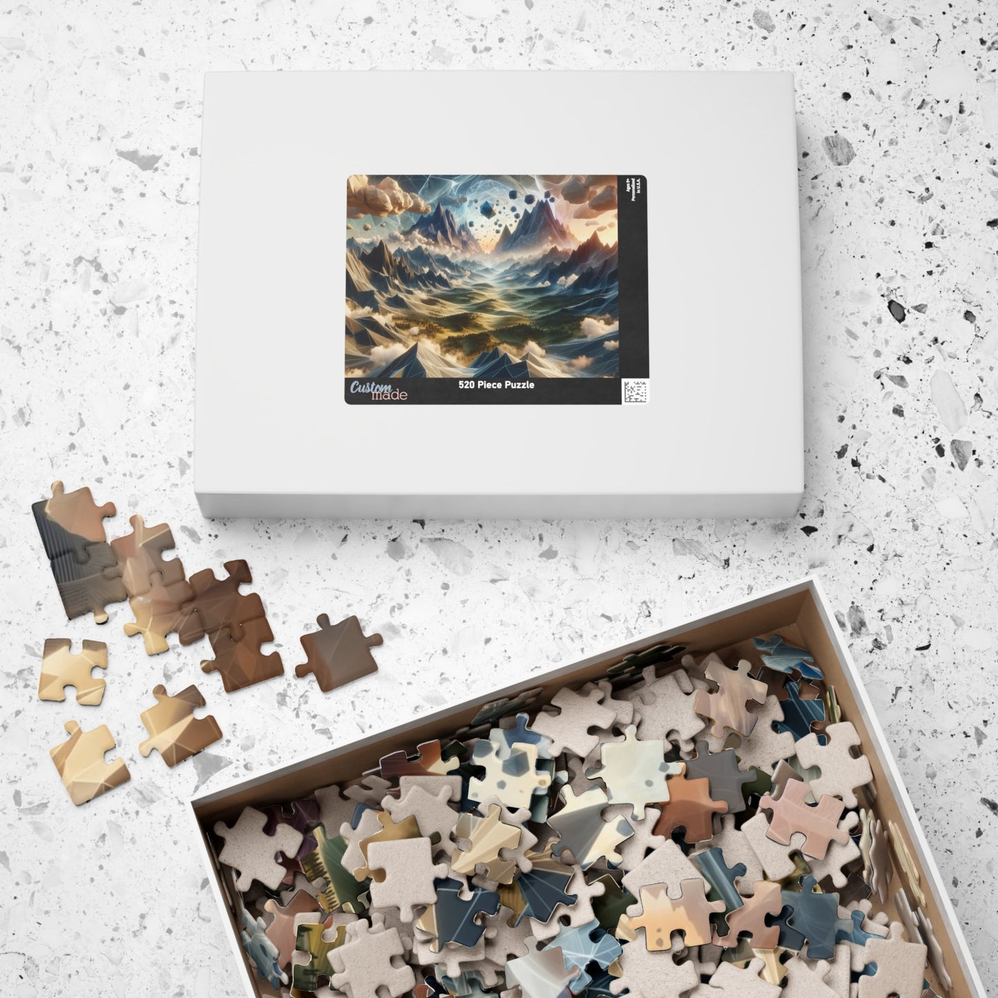 Spiral Cosmos Puzzle - Geometric Galaxy Swirl