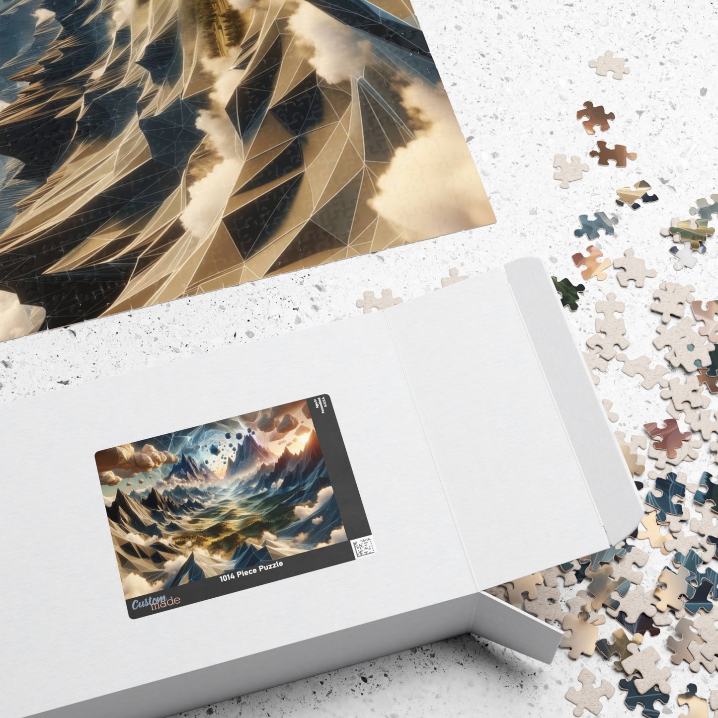 Spiral Cosmos Puzzle - Geometric Galaxy Swirl
