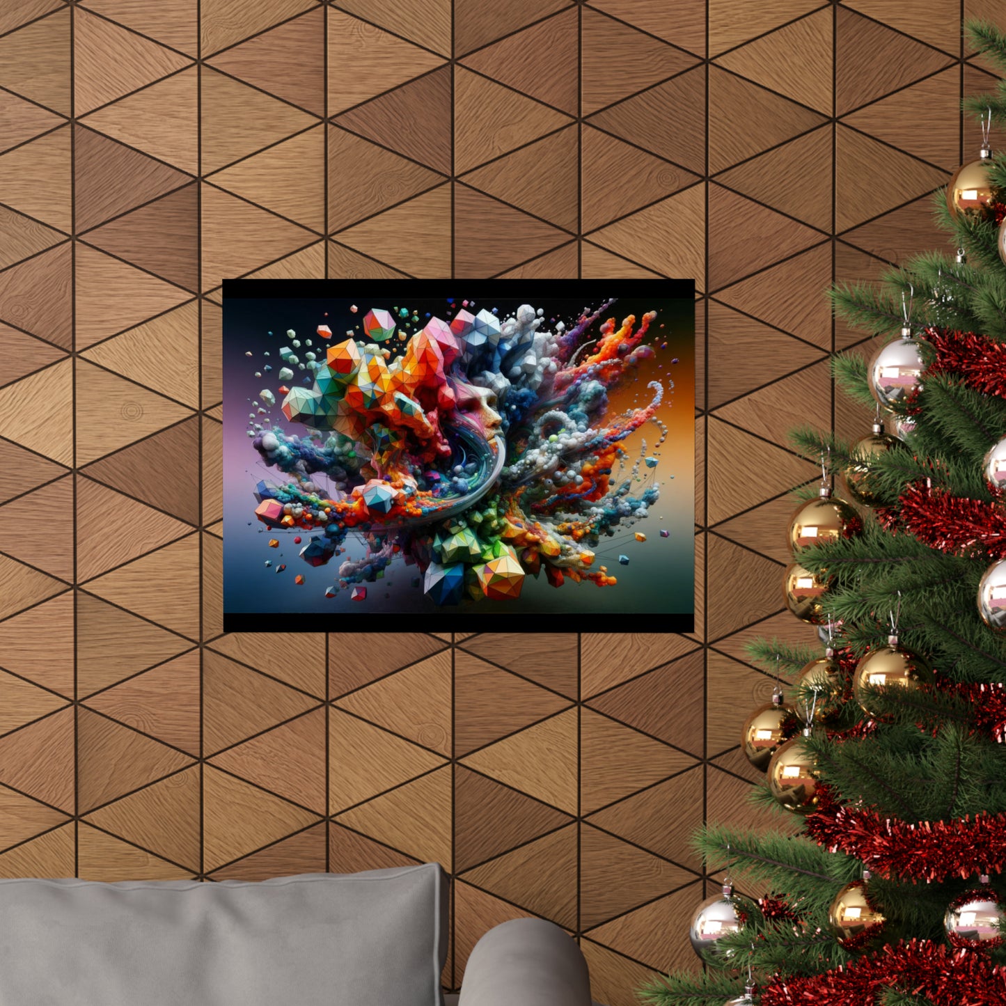 Geometric and Organic Abstract Fusion, Matte Horizontal Posters DAS01_0368