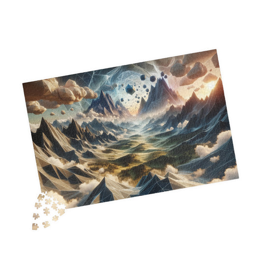 Spiral Cosmos Puzzle - Geometric Galaxy Swirl