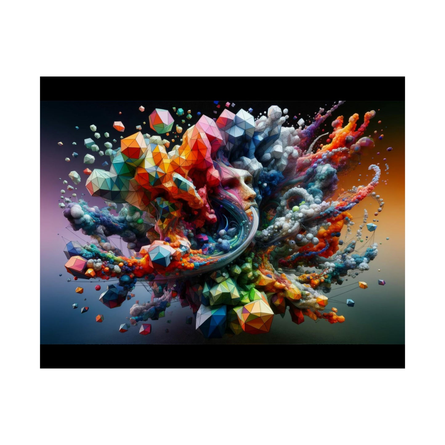 Geometric and Organic Abstract Fusion, Matte Horizontal Posters DAS01_0368