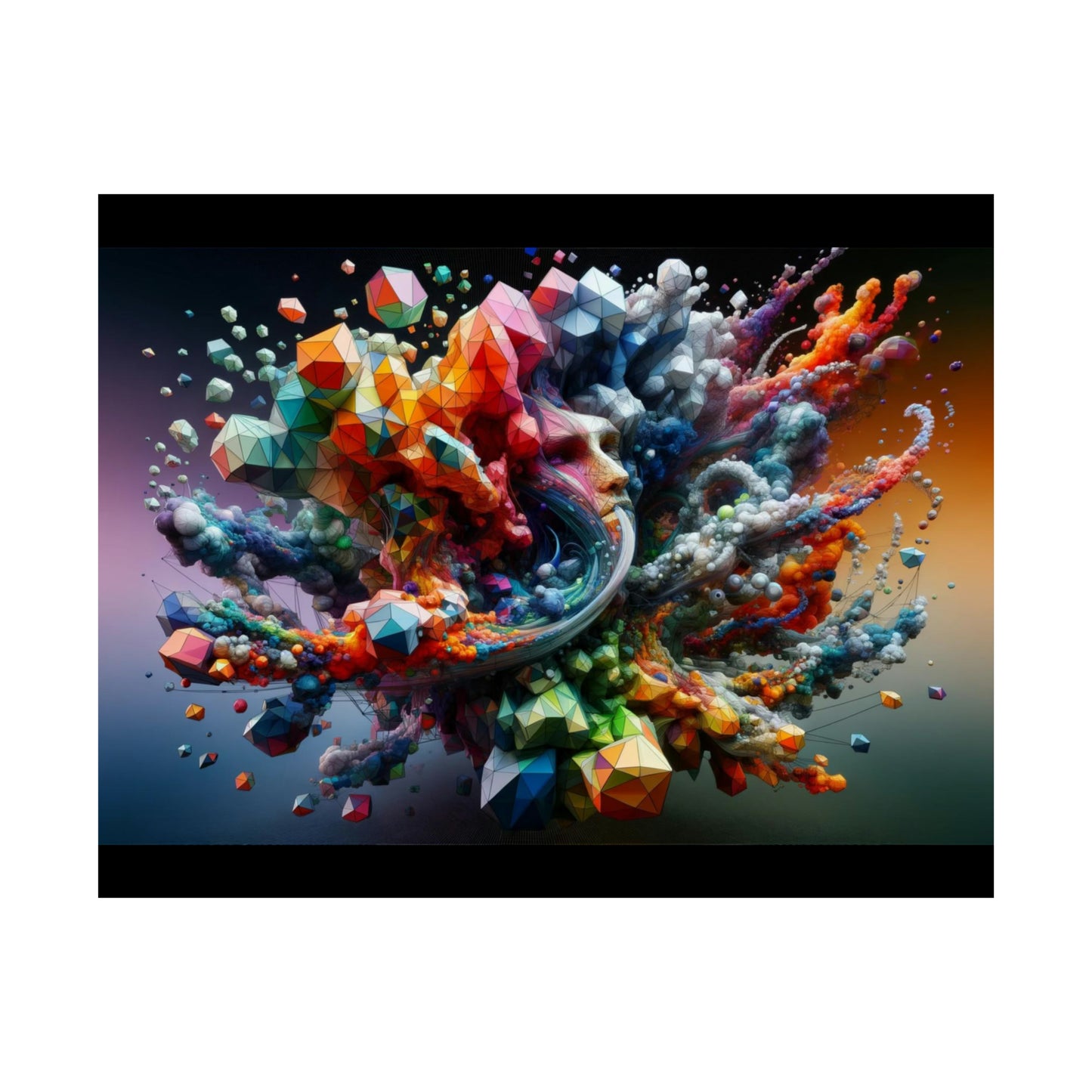 Geometric and Organic Abstract Fusion, Matte Horizontal Posters DAS01_0368