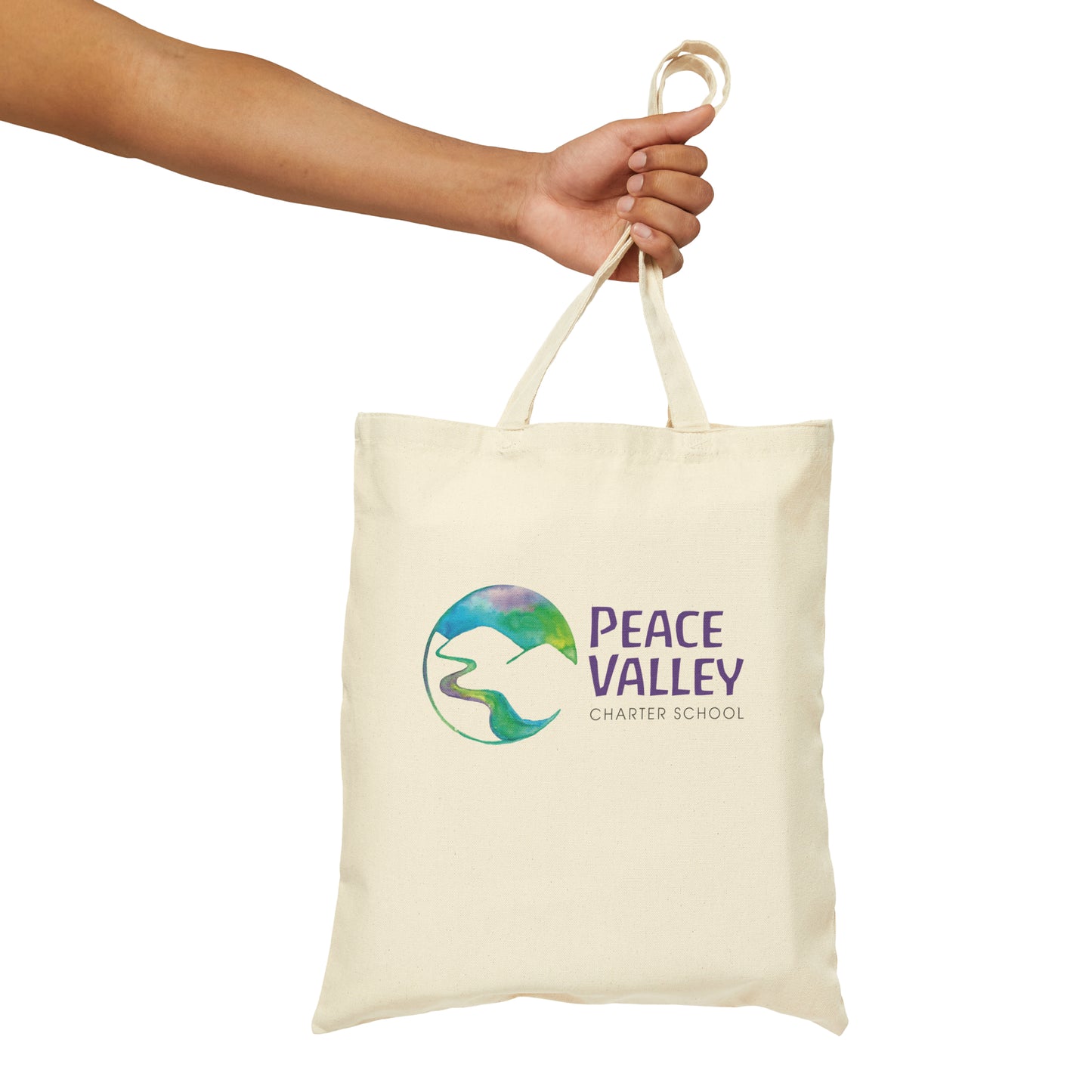 Peace Valley Cotton Canvas Tote Bag