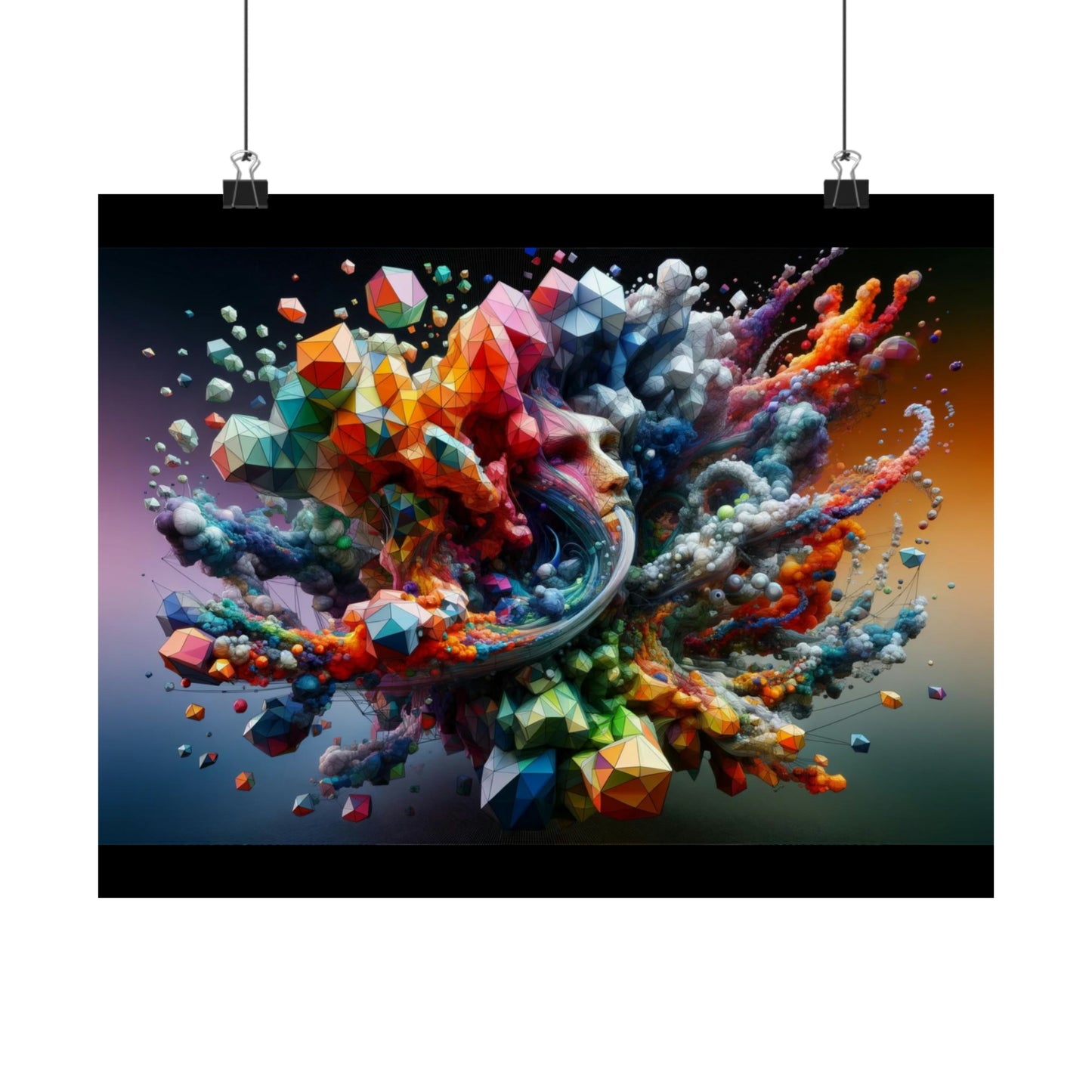 Geometric and Organic Abstract Fusion, Matte Horizontal Posters DAS01_0368