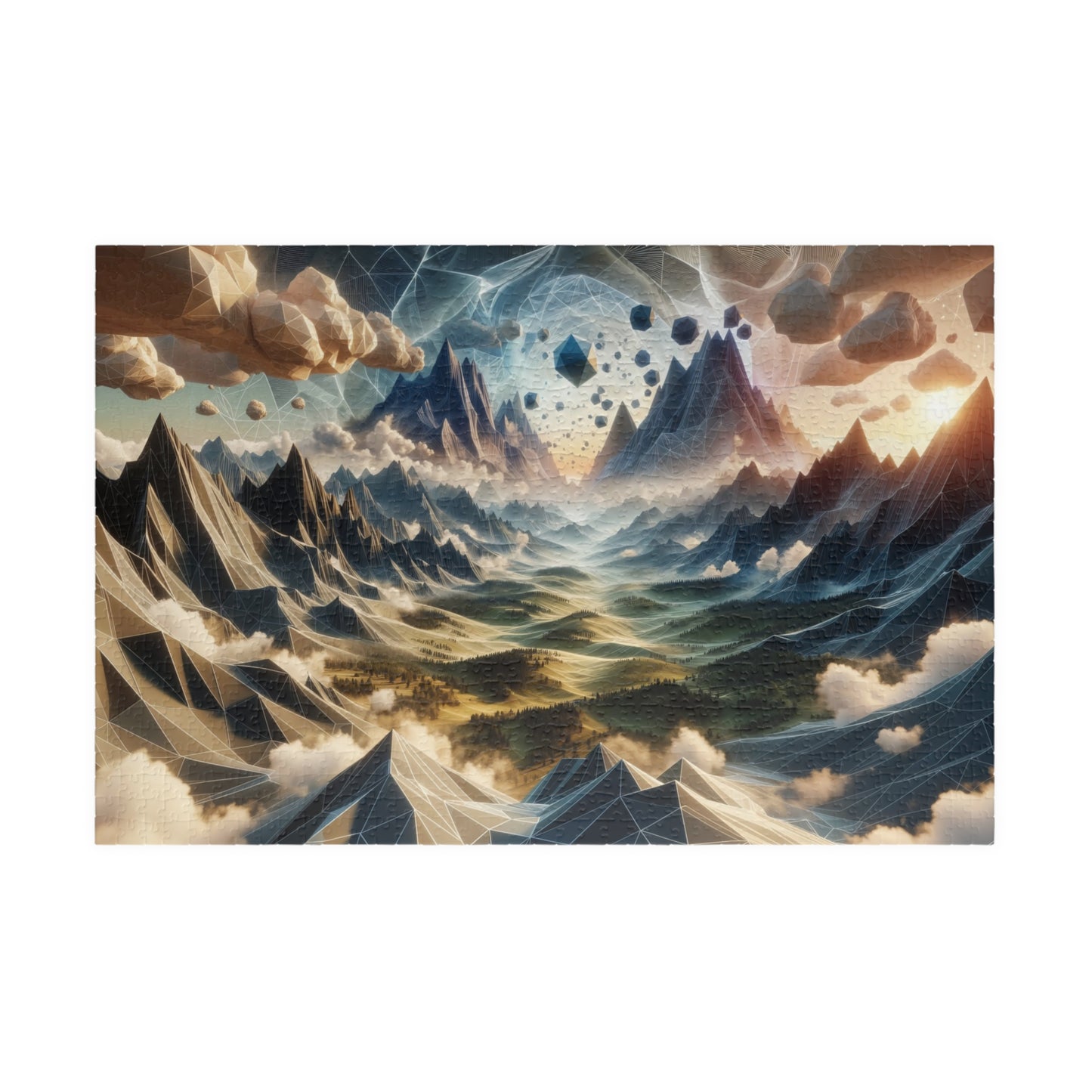 Spiral Cosmos Puzzle - Geometric Galaxy Swirl
