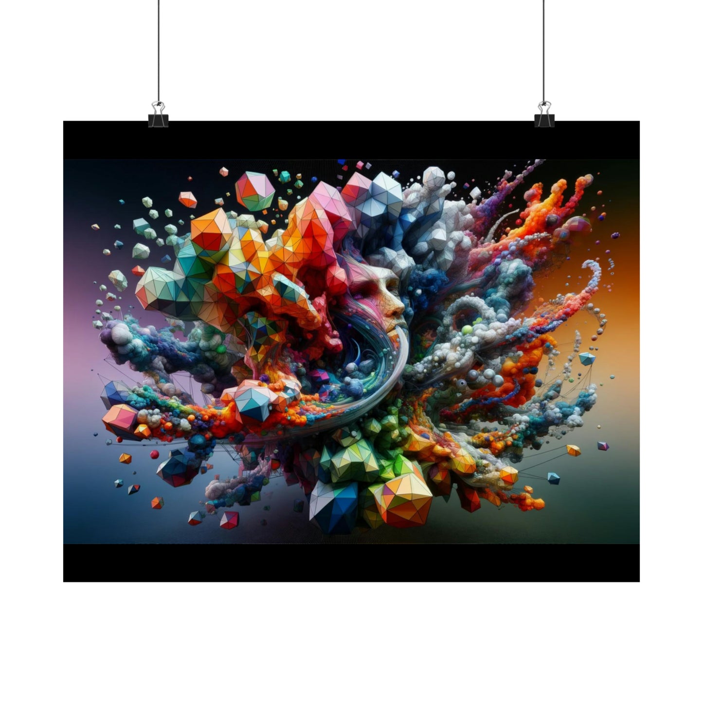 Geometric and Organic Abstract Fusion, Matte Horizontal Posters DAS01_0368