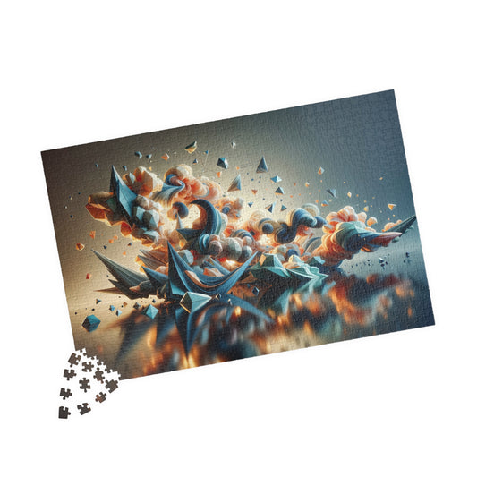 Cubic Genesis Puzzle - Explosive Geometric Architecture
