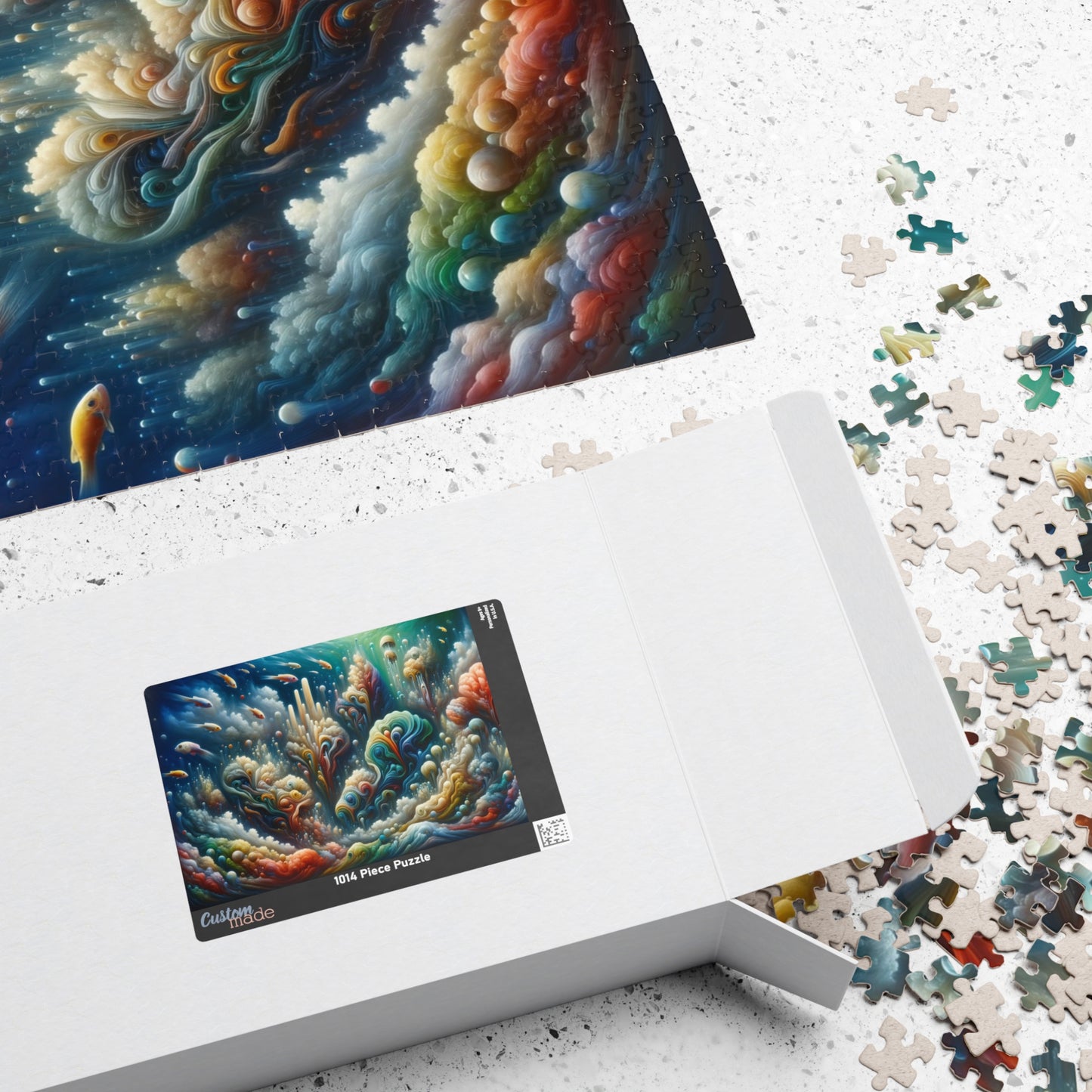 Vibrant Underwater Kingdom Puzzle - Fantasy Coral Reef with Flowing Forms