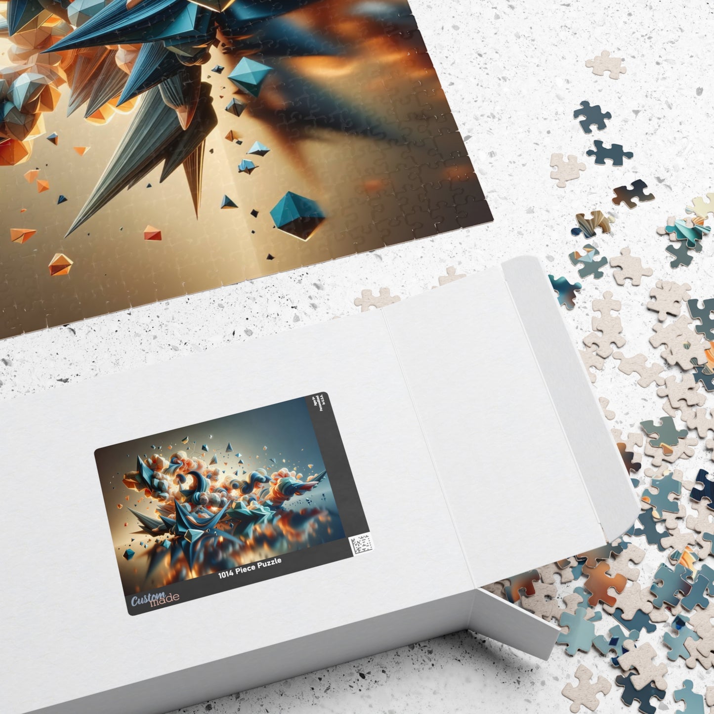Cubic Genesis Puzzle - Explosive Geometric Architecture