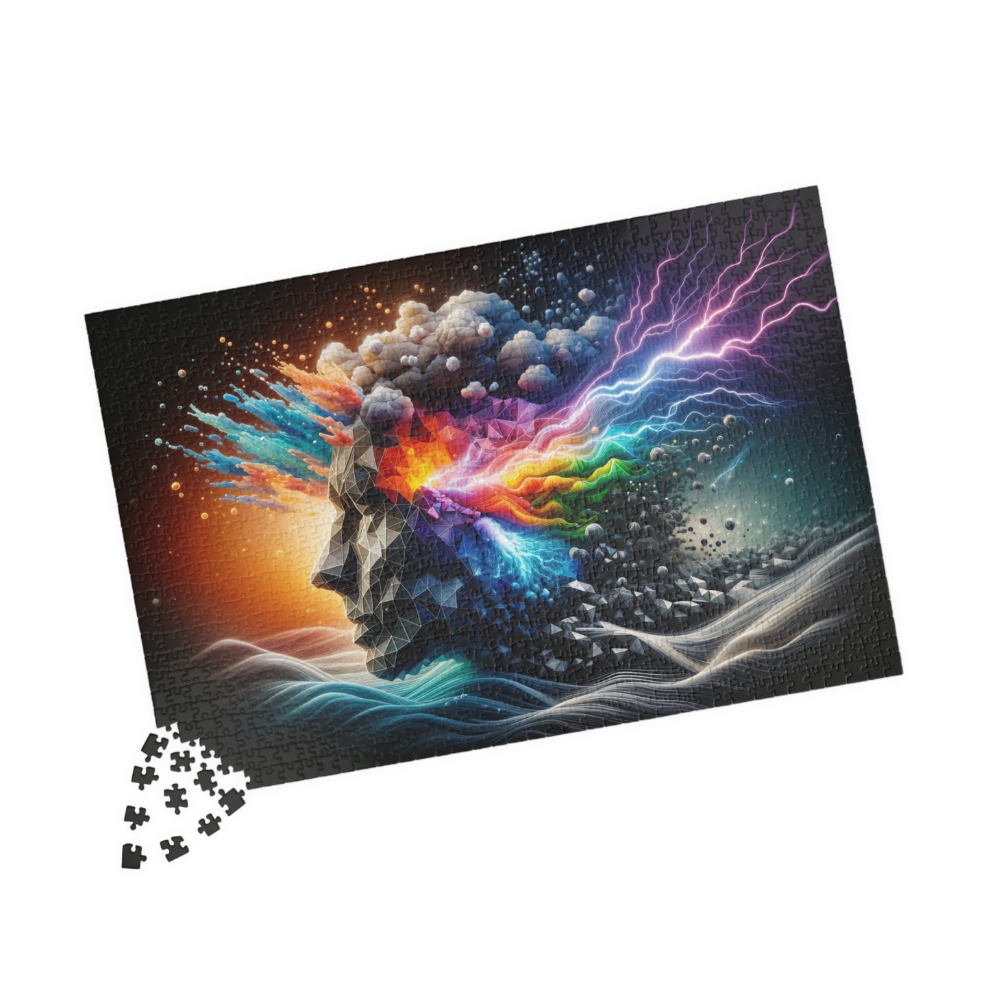 Cubist Awakening Puzzle - Geometric Face Transformation