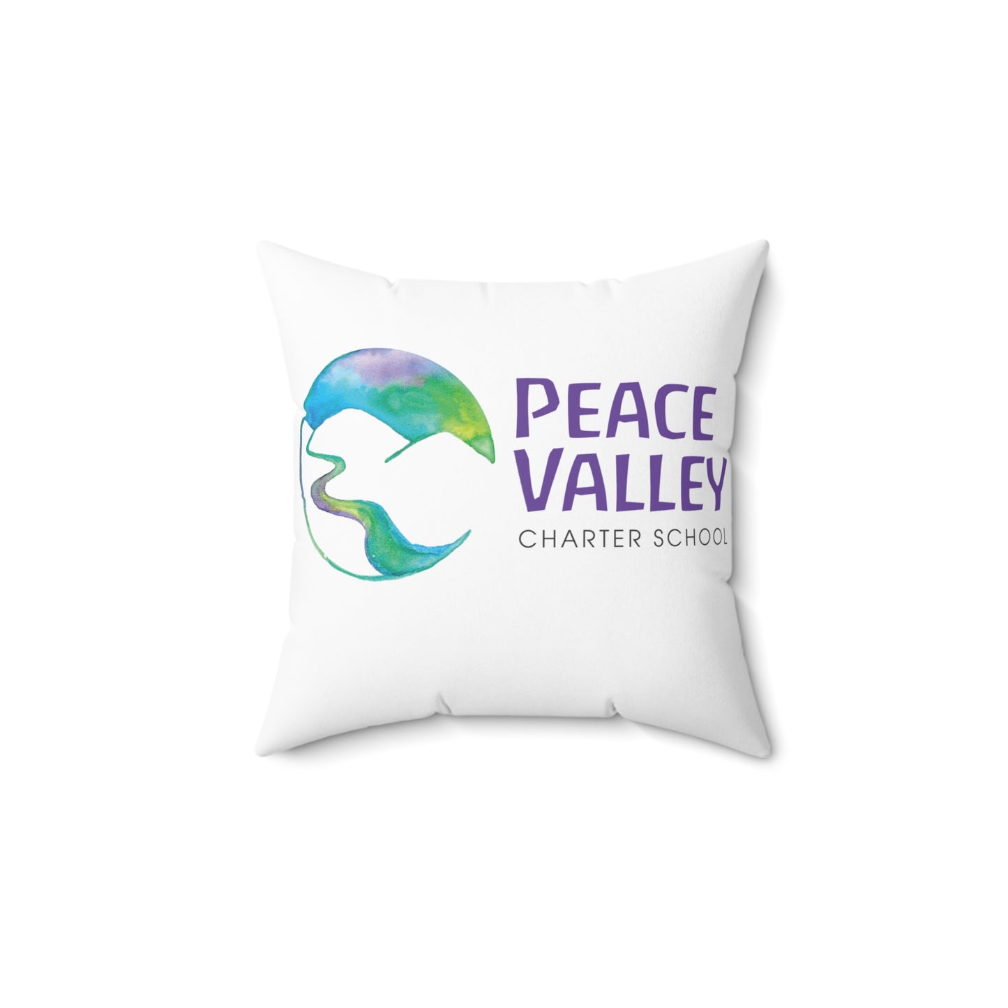 Peace Valley Spun Polyester Square Pillow